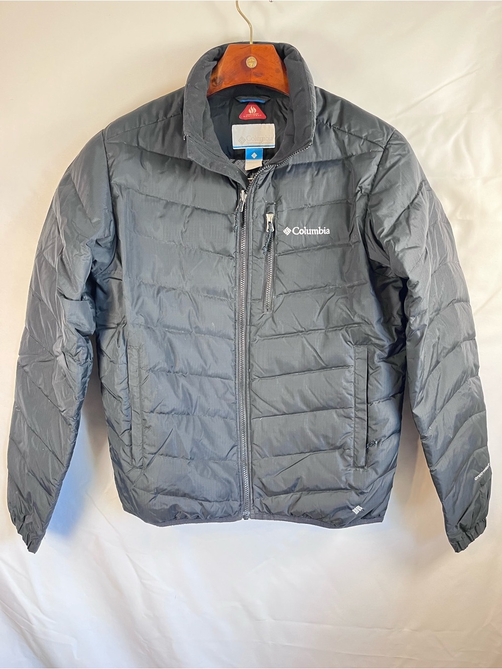 Columbia Omni-Heat Insulated Jacket Men’s Medium Black Interchange Puffer Coat